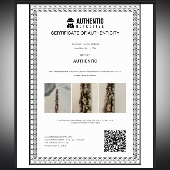 Christian Dior Monogram Trotter Fur Slap Cuff Bracelet - includes COA - Picture 9 of 9